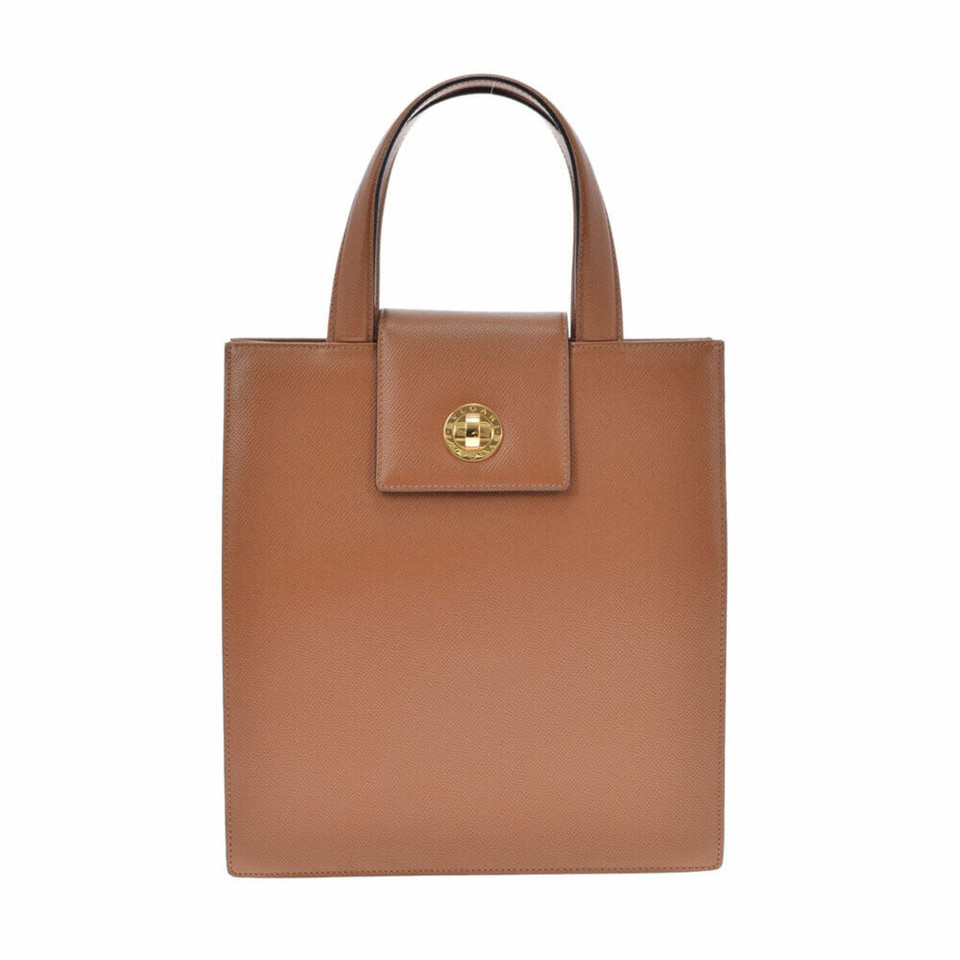 Bulgari Handbag Leather in Brown