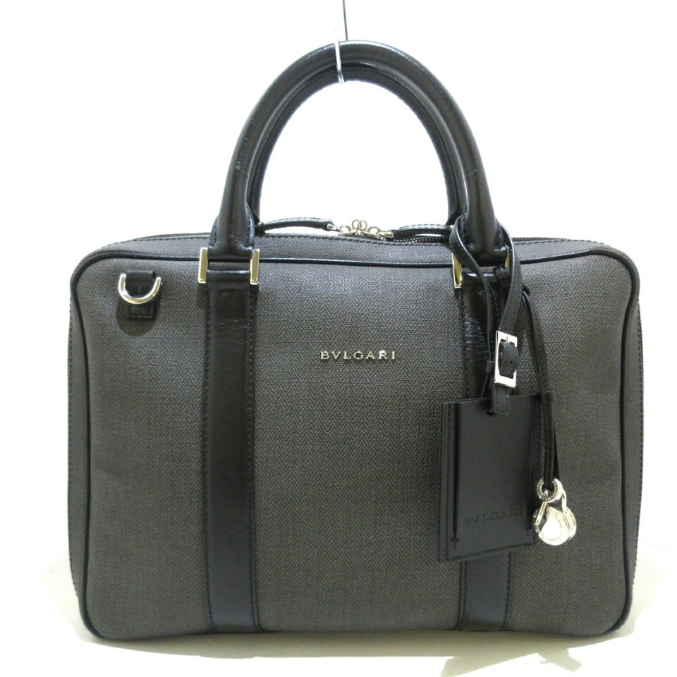 Bulgari Travel bag Leather in Black