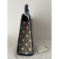 Gucci Star Print Tote Bag aus Canvas in Blau