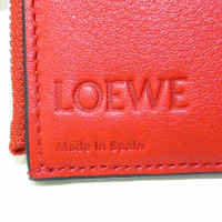 Loewe Täschchen/Portemonnaie aus Leder in Bordeaux
