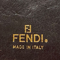 Fendi Täschchen/Portemonnaie aus Leder in Beige