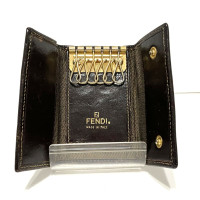 Fendi Täschchen/Portemonnaie aus Leder in Beige