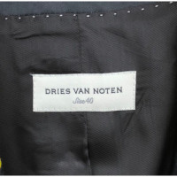 Dries Van Noten Jacke/Mantel aus Baumwolle in Schwarz