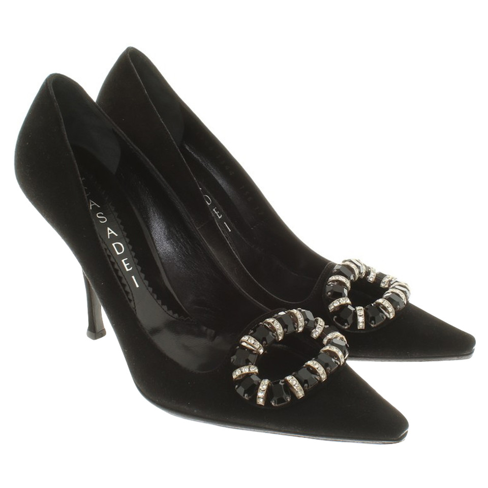 Casadei pumps con pietre preziose