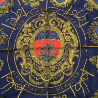 Hermès Gavroche aus Seide in Blau