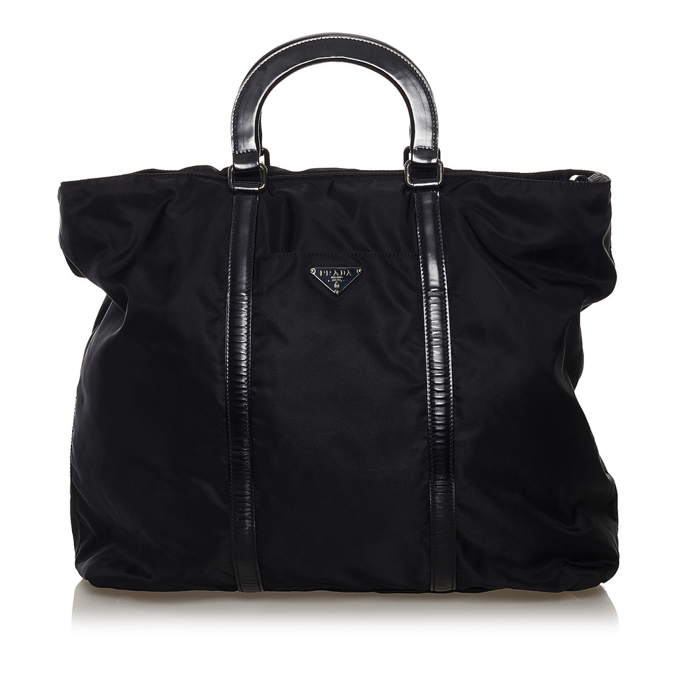 Prada Sac à bandoulière en Coton en Noir