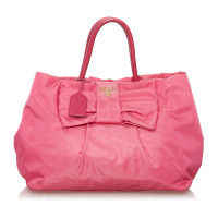 Prada Tote Bag aus Baumwolle in Rosa / Pink