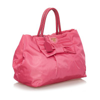 Prada Tote Bag aus Baumwolle in Rosa / Pink