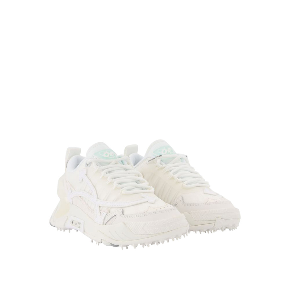 Off White Sneaker in Pelle in Bianco