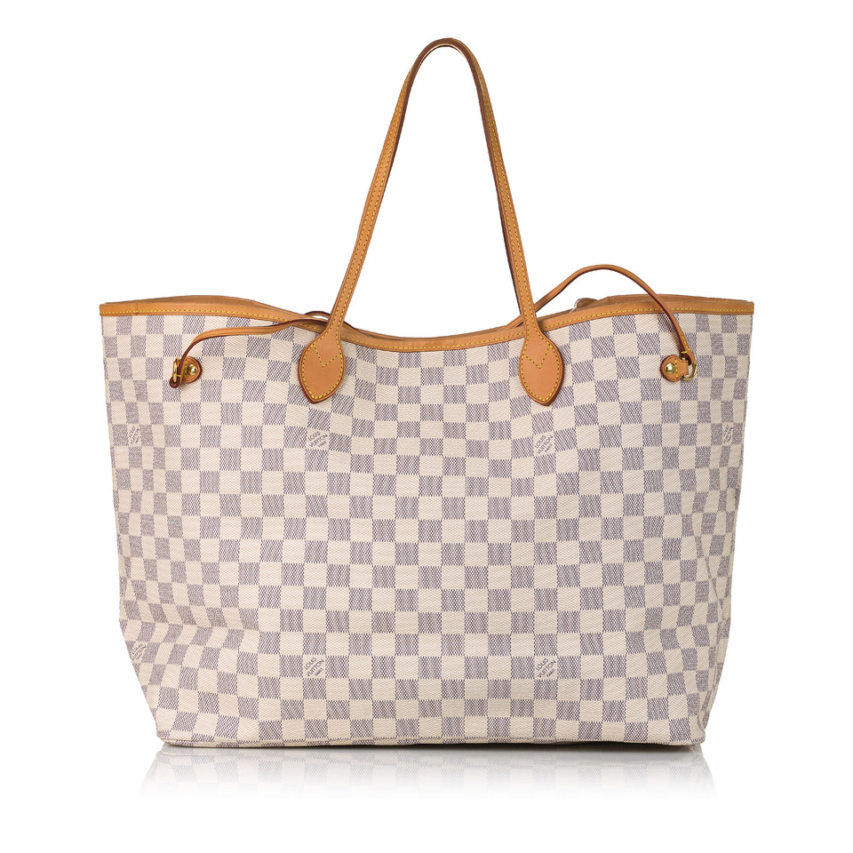 Louis Vuitton Neverfull GM Damier Ebene aus Canvas in Weiß