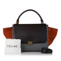 Céline Trapeze Bag aus Leder in Grau