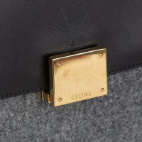 Céline Trapeze Bag aus Leder in Grau