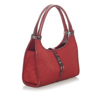 Gucci Handtasche aus Canvas in Rot