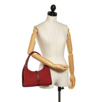 Gucci Handtasche aus Canvas in Rot