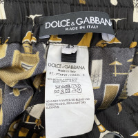 Dolce & Gabbana Paire de Pantalon en Soie en Noir