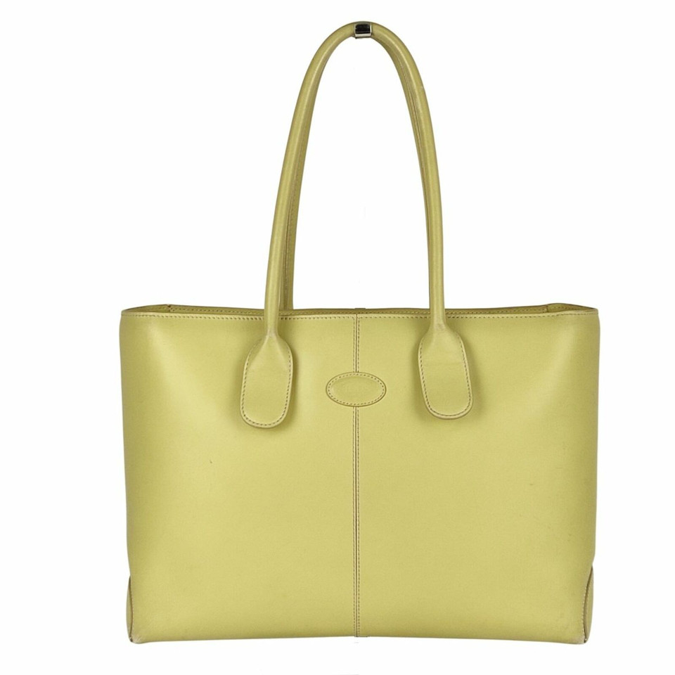 Tod's D Bag Leather in Yellow