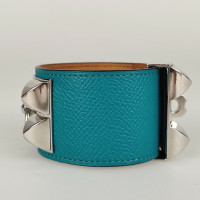 Hermès Collier de Chien Leather in Turquoise