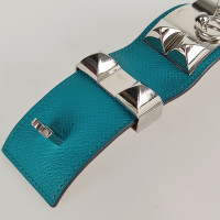 Hermès Collier de Chien Leather in Turquoise