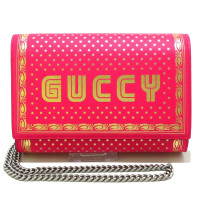 Gucci Täschchen/Portemonnaie aus Leder in Rosa / Pink