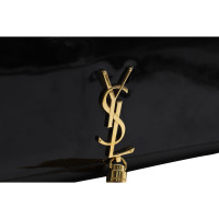 Saint Laurent Cassandra Clutch Bag Patent leather in Black