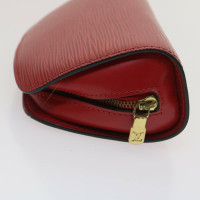 Louis Vuitton Cosmetic Pouch 17 Leather in Red
