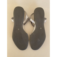 Prada Sandals Leather in Silvery