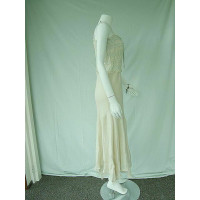Ralph Lauren Kleid aus Seide in Creme