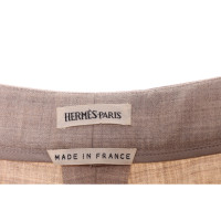 Hermès Hose aus Wolle in Beige