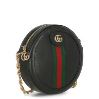 Gucci Ophidia Mini Schultertasche aus Leder in Schwarz