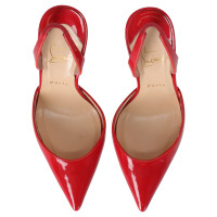 Christian Louboutin Décolleté/Spuntate in Pelle in Rosso