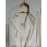 Mm6 Maison Margiela Jacke/Mantel aus Baumwolle in Weiß