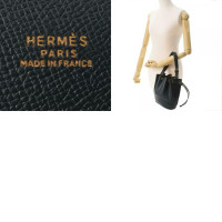 Hermès Market Bag aus Leder in Schwarz