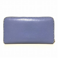 Fendi Täschchen/Portemonnaie aus Leder in Blau