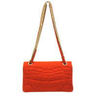 Chanel Flap Bag aus Canvas in Orange