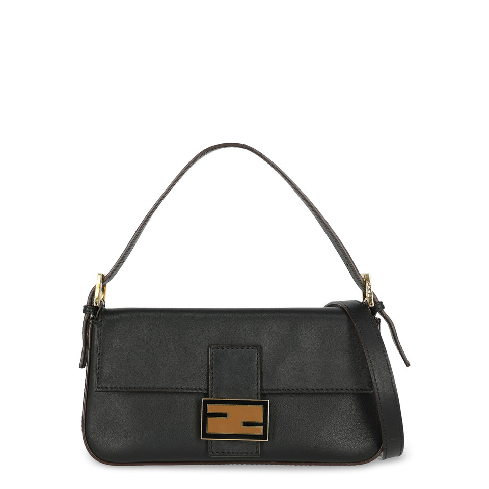 Fendi Baguette Bag aus Leder in Schwarz