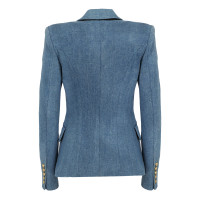 Balmain Jacket/Coat Cotton in Blue