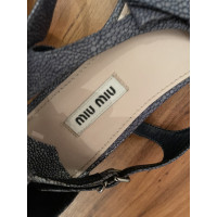 Miu Miu Sandals Leather in Blue