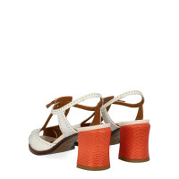 Fendi Sandals Leather in Orange