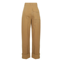 Acne Trousers Cotton in Brown
