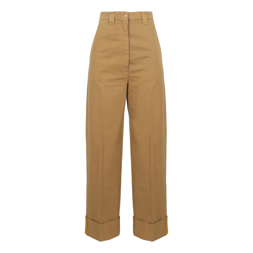 Acne Trousers Cotton in Brown
