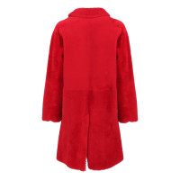 Red Valentino Jacke/Mantel aus Leder in Rot