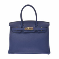 Hermès Birkin Bag 30 Suede in Blue