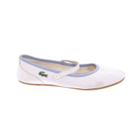 Lacoste Slippers/Ballerina's Leer in Wit