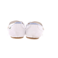 Lacoste Slippers/Ballerina's Leer in Wit