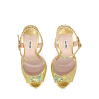 Miu Miu Sandals in Gold