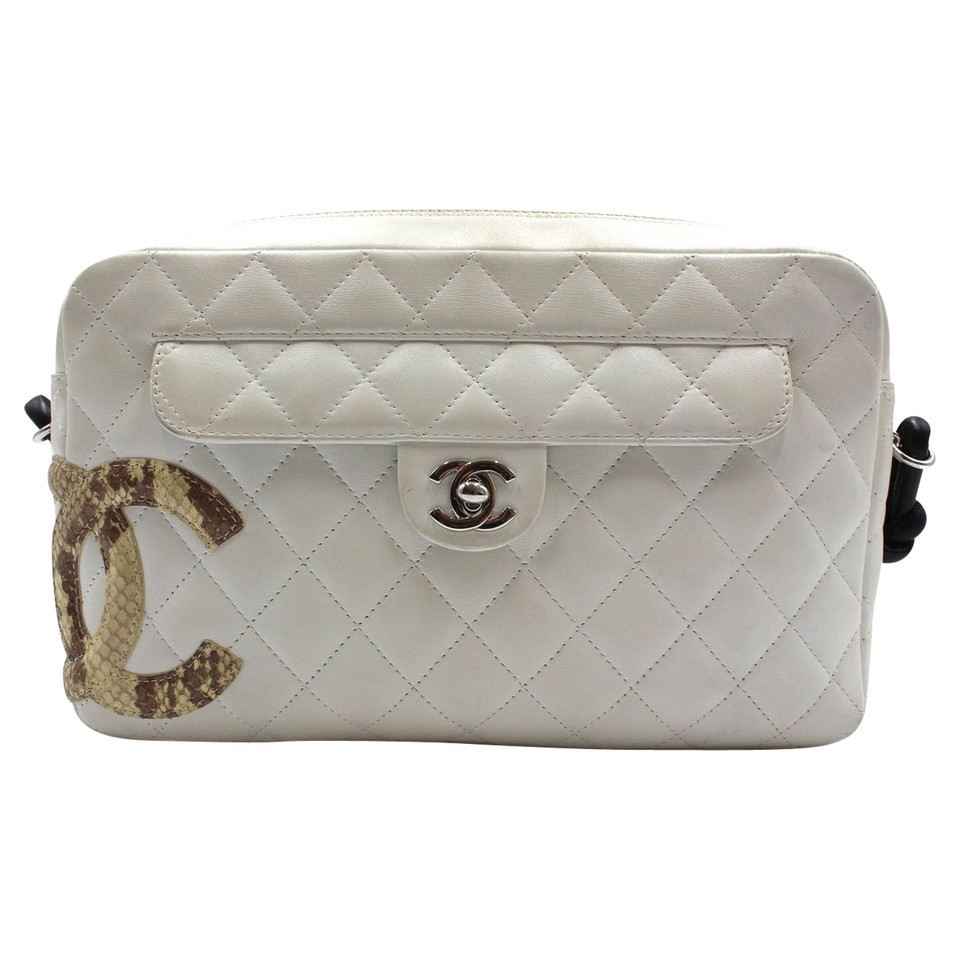 Chanel Cambon Bag in Pelle in Bianco