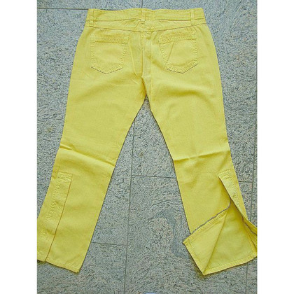Dkny Trousers Cotton in Yellow