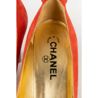 Chanel Sandals Leather in Orange