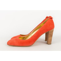 Chanel Sandals Leather in Orange