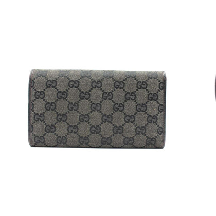 Gucci Täschchen/Portemonnaie aus Canvas in Grau